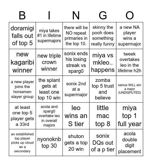 poobadooba ult bingo 2026 Bingo Card