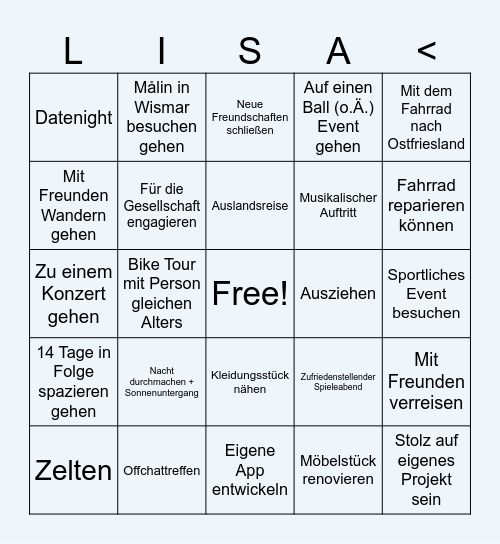 2026 Bingo Card Bingo Card