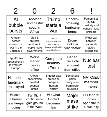 2026 Bingo Card