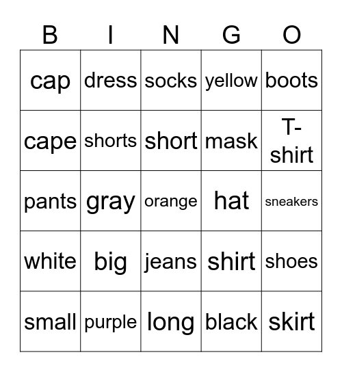 HFC U4 Bingo Card