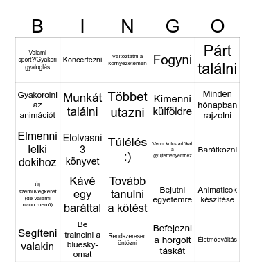 2026 bingója Bingo Card