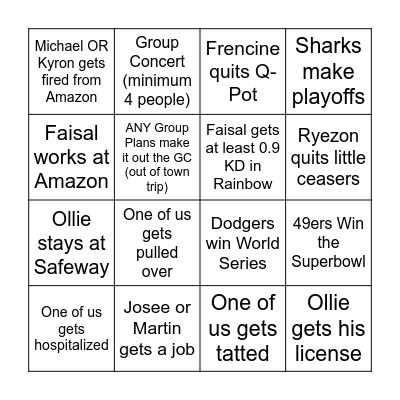 2026 BINGO Card