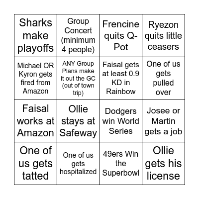 2026 BINGO Card