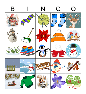 Winter Bingo Card