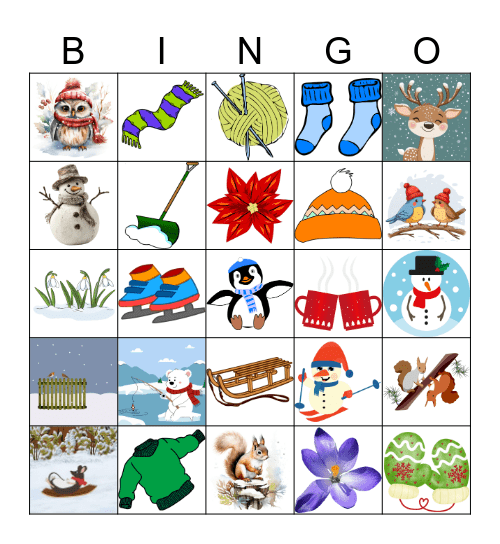 Winter Bingo Card