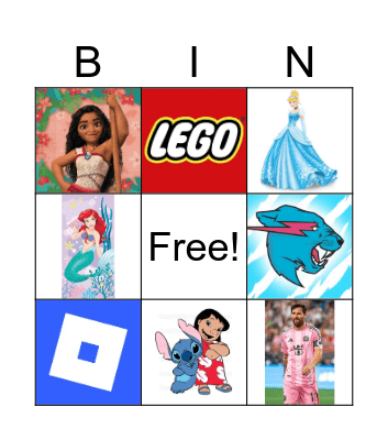Kids Bingo Card