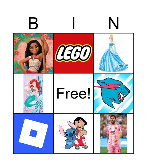 Kids Bingo Card