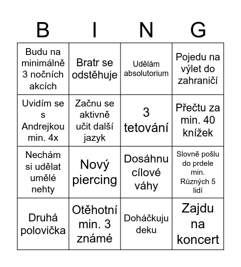 2026 BINGo Card