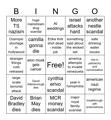 2026 bingo Card