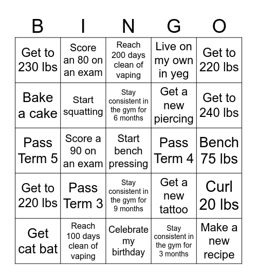 2026 Bingo Card