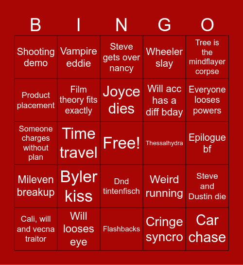 Stringo Bingo Card