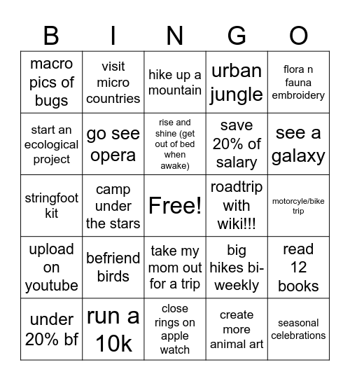 2026 bingor Bingo Card
