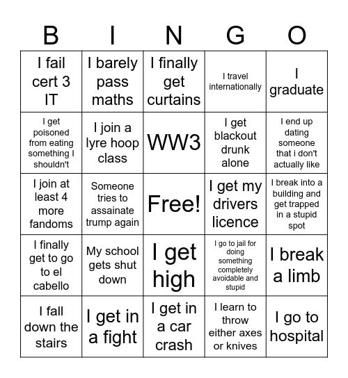 2026 Bingo Card