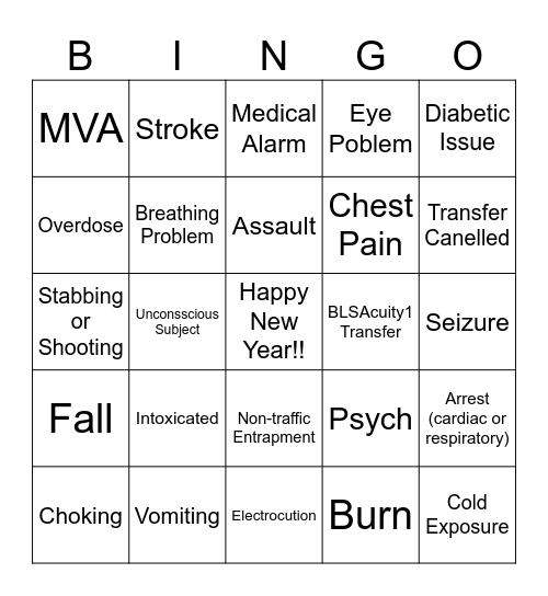New Year - New Mess of Problems Bingo Card