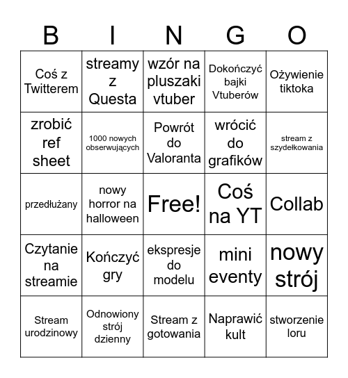 2026 Bingo Card