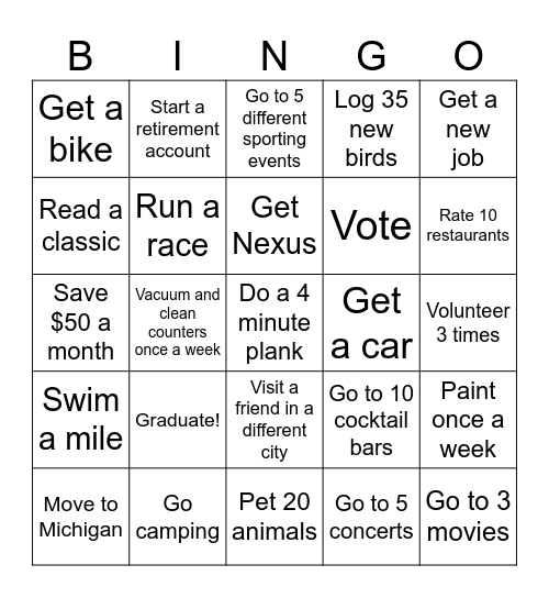 2026: The Big One Bingo Card