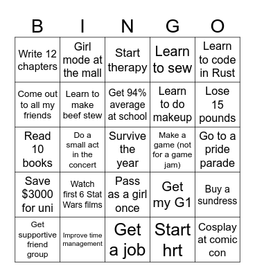 Connie’s 2026 Bingo! Bingo Card