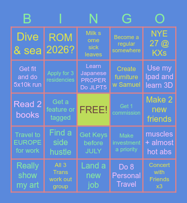 2026 BINGO Card