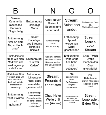 Logo Chat 2025 Bingo Card