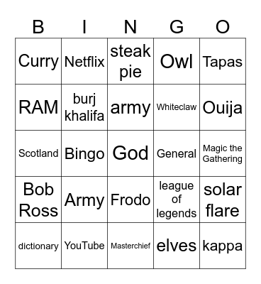 Bingo Card