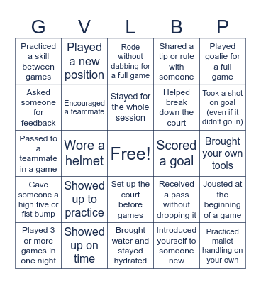 January Foundation Bingo Card