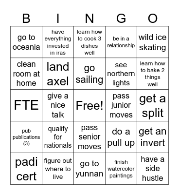 2026 Bingo Card