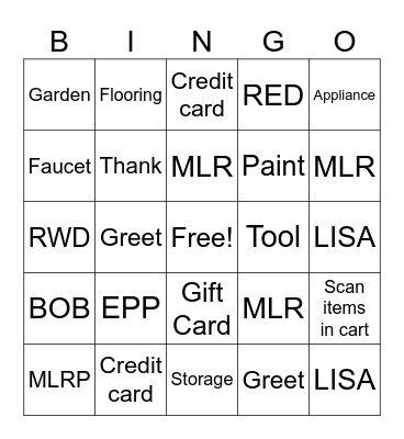 Happy New Year Bingo Card