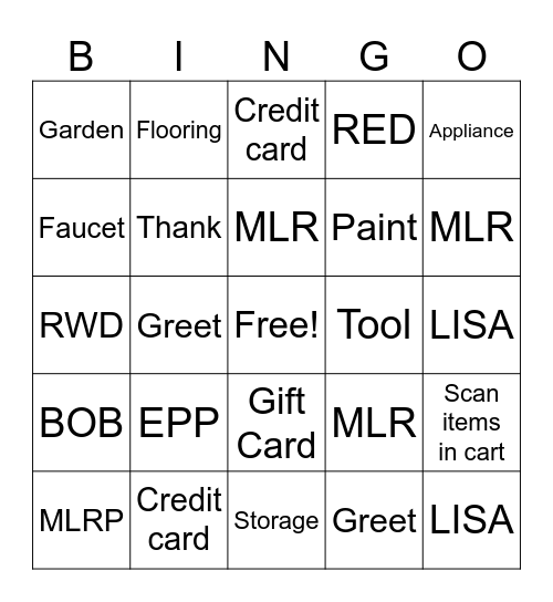 Happy New Year Bingo Card