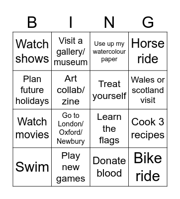 2026 Bingo Card
