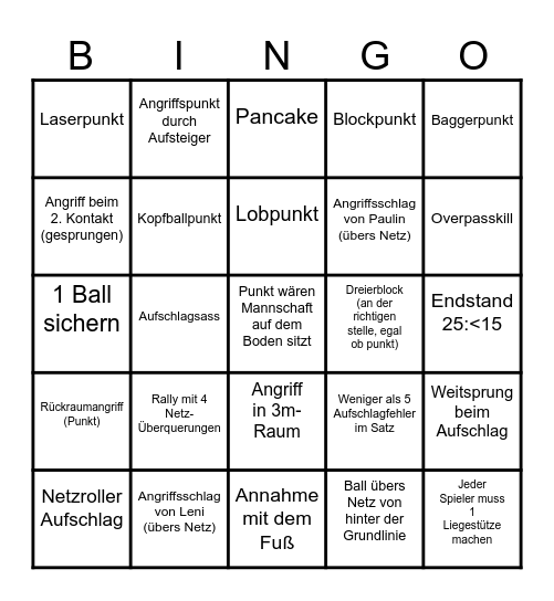Samstagmorgen - Bingo Card