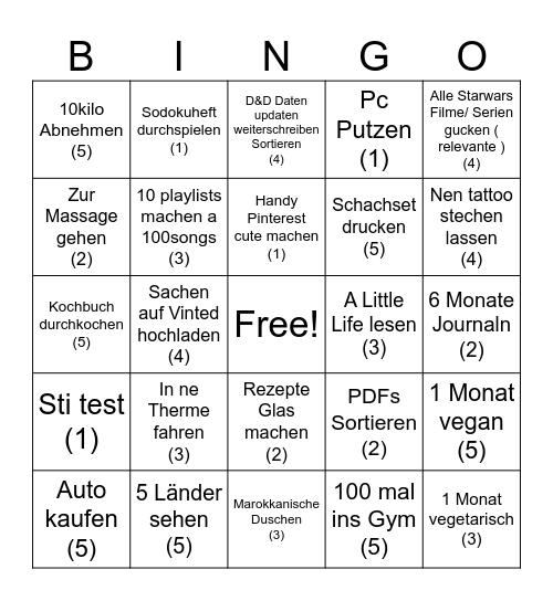 Bingo Card
