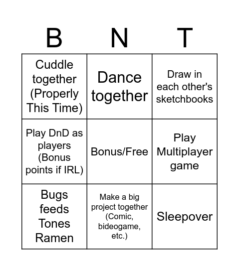 Bugs and Tones Bingo Card