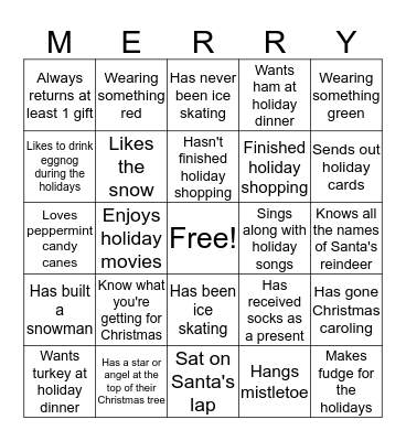 Happy Holidays Bingo! Bingo Card