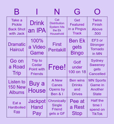 Em's Bingo 2026 Bingo Card