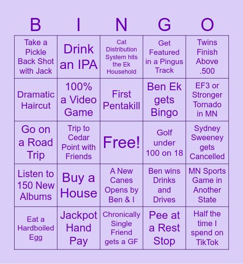 Em's Bingo 2026 Bingo Card