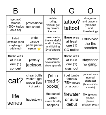 twondi twondi six Bingo Card