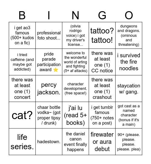 twondi twondi six Bingo Card