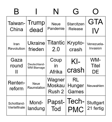Bullshit Bingo Card