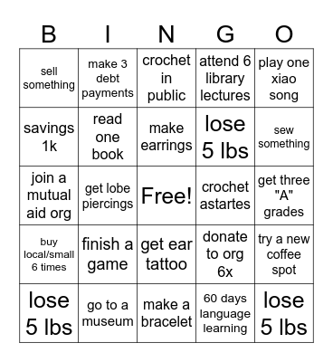 2026 BINGO Card