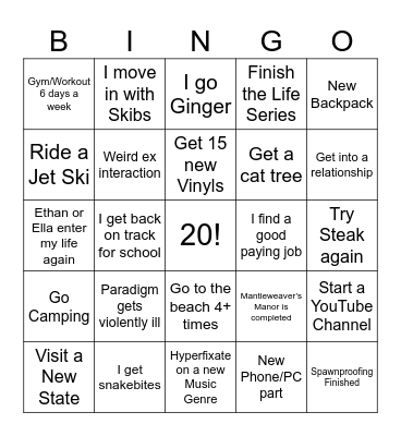 2026 Bingo Card