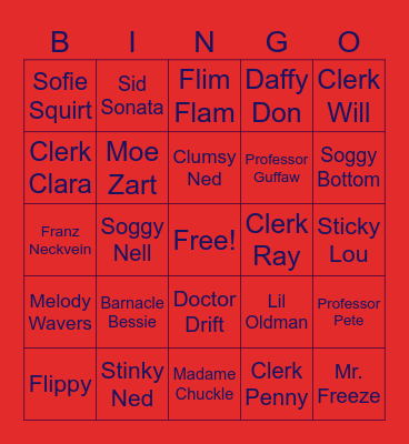 SOS Bingo Card