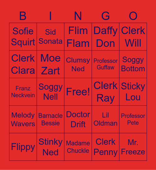 SOS Bingo Card