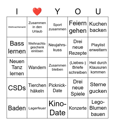 Unser Bingo Card