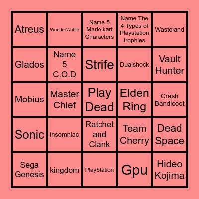 Get Gud Bingo Card
