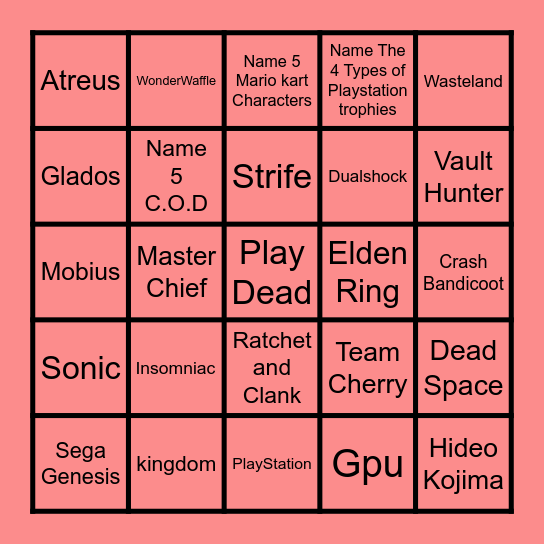 Get Gud Bingo Card