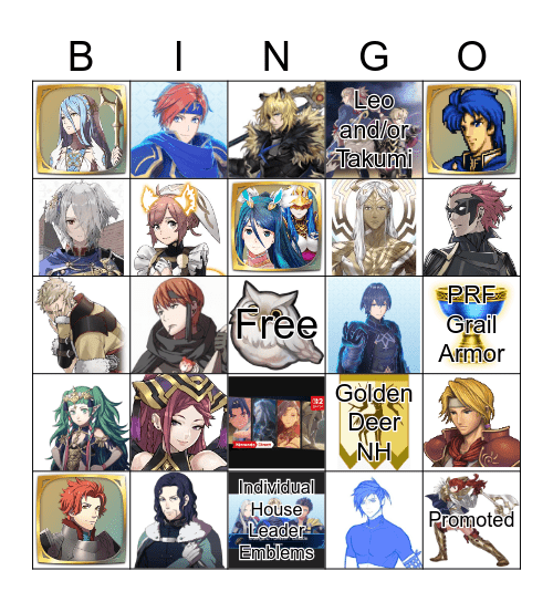 FEH Book X Bingo Card