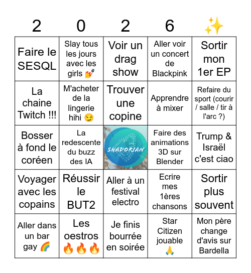 GOALS 2026 Bingo Card