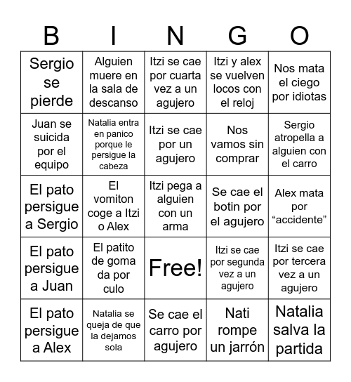 Reporra Bingo Card