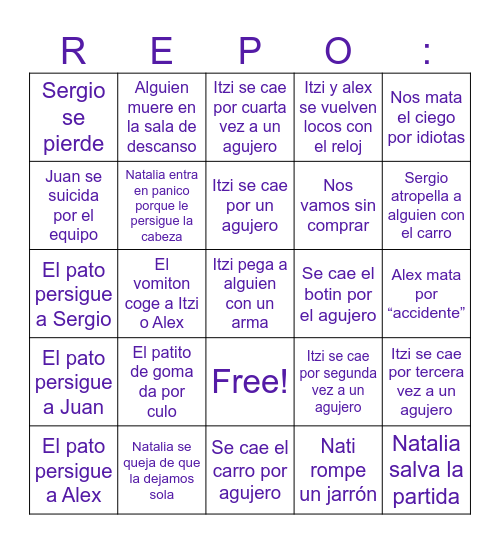 Reporra Bingo Card