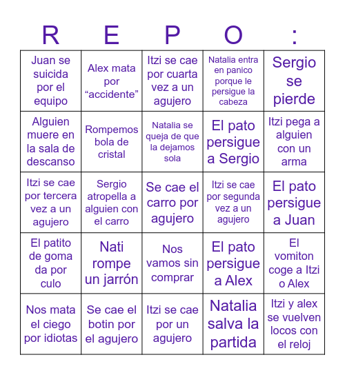 Reporra Bingo Card